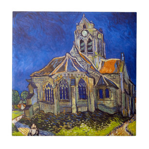 Vincent van Gogh - kyrkan i Auvers Kakelplatta