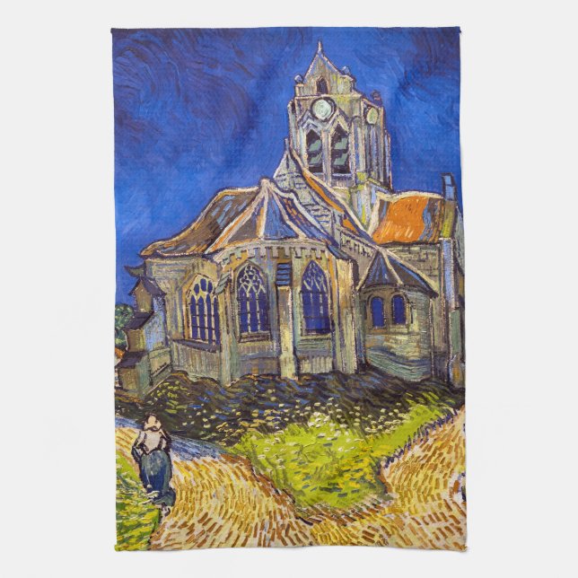 Vincent van Gogh - kyrkan i Auvers Kökshandduk (Vertikal)