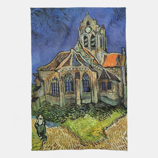Vincent van Gogh - kyrkan i Auvers Kökshandduk (Vertikal)