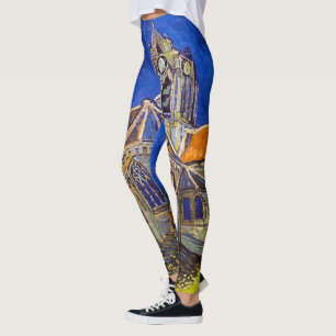 Vincent van Gogh - kyrkan i Auvers Leggings