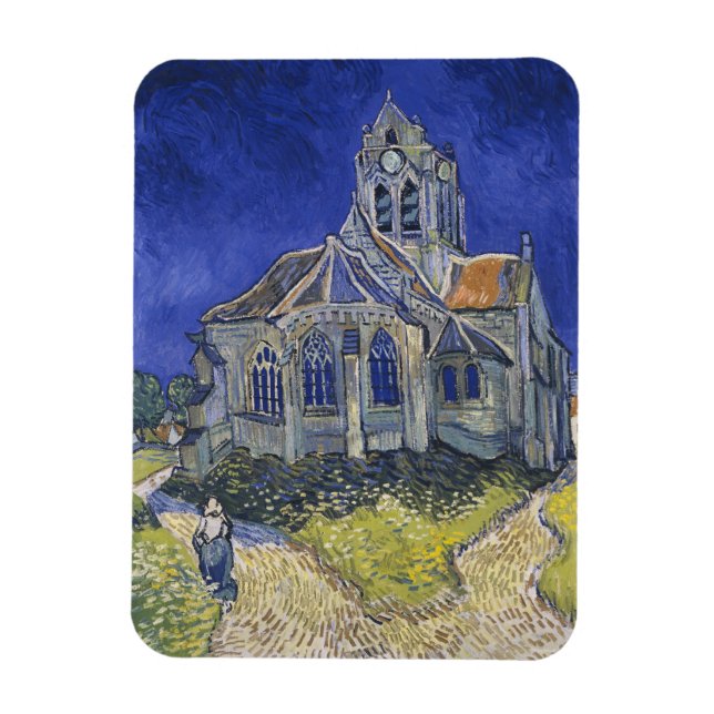 Vincent Van Gogh, kyrkan i Auvers Magnet (Vertikal)