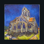 Vincent van Gogh - kyrkan i Auvers Magnet<br><div class="desc">Kyrkan i Auvers/l'Eglise à Auvers-sur-oise av Vincent Van Gogh 1890</div>