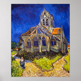 Vincent van Gogh - kyrkan i Auvers Poster