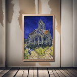 Vincent Van Gogh, kyrkan i Auvers Poster<br><div class="desc">Vincent Van Gogh,  kyrkan i Auvers,  1890.</div>