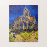Vincent van Gogh - kyrkan i Auvers Pussel<br><div class="desc">Kyrkan i Auvers/l'Eglise à Auvers-sur-oise av Vincent Van Gogh 1890</div>