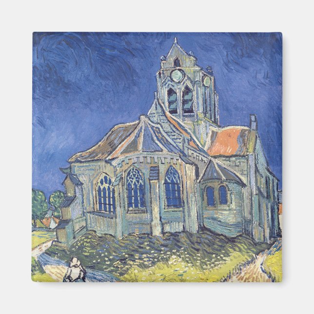 Vincent van Gogh | Kyrkan i Auvers-sur-Oise Magnet (Framsidan)