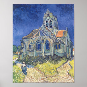 Vincent van Gogh   Kyrkan i Auvers-sur-Oise Poster