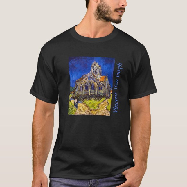 Vincent van Gogh - kyrkan i Auvers T Shirt (Framsida)