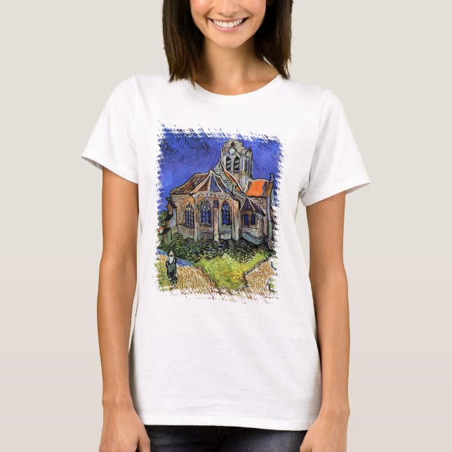 Vincent Van Gogh - Kyrkan i Auvers Tee Shirt (Framsida)
