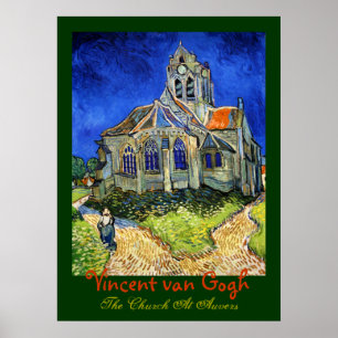Vincent Van Gogh: kyrkan på Auvers Poster