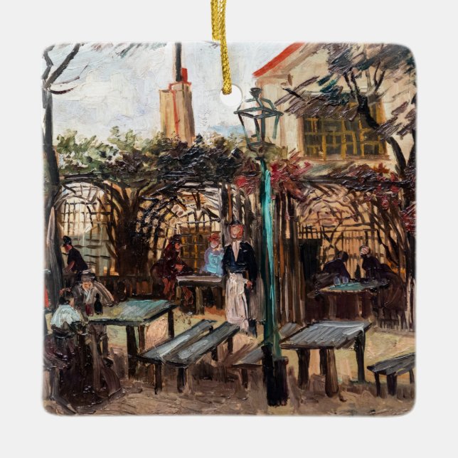 Vincent Van Gogh - La Guinguette på Montmartre Julgransprydnad Keramik (Framsida)