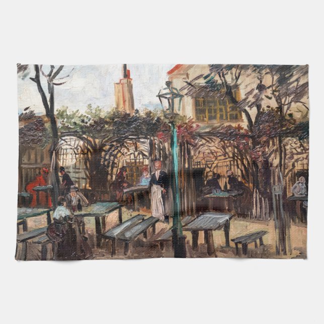 Vincent Van Gogh - La Guinguette på Montmartre Kökshandduk (Horisontell)