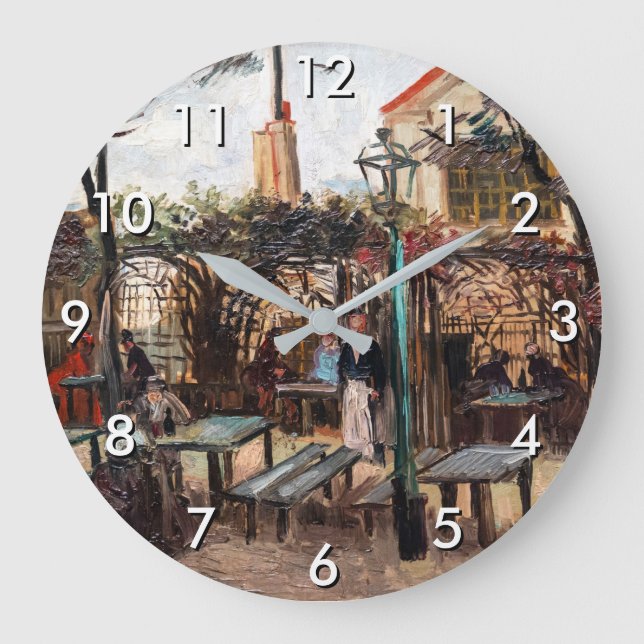 Vincent Van Gogh - La Guinguette på Montmartre Stor Klocka (Framsida)