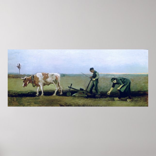 Vincent van Gogh | Laborer och plantering av jordb Poster (Framsidan)