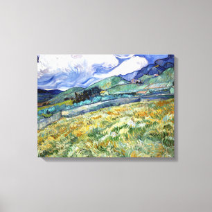 Vincent Van Gogh landskap från Sanktt-Remy Canvastryck