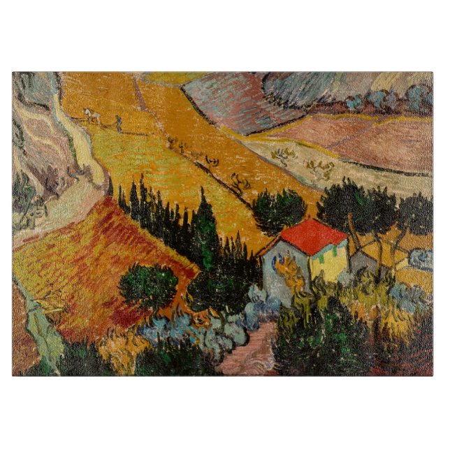 Vincent van Gogh - Landskap, House och Plowman (Framsidan)