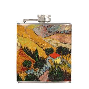 Vincent van Gogh - Landskap, House och Plowman Fickplunta