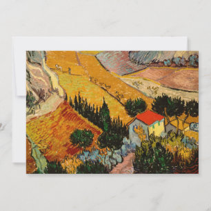 Vincent van Gogh - Landskap, House och Plowman Inbjudningar