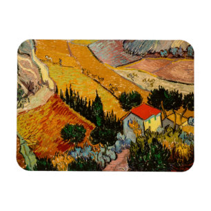 Vincent van Gogh - Landskap, House och Plowman Magnet