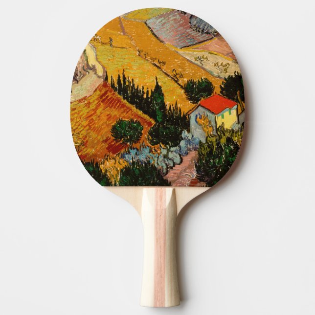 Vincent van Gogh - Landskap, House och Plowman Pingisracket (Framsidan)
