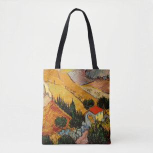 Vincent van Gogh - Landskap, House och Plowman Tygkasse