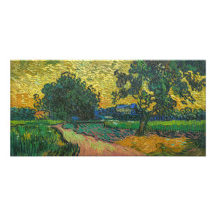 Vincent van Gogh - Landskap i skymning Fototryck