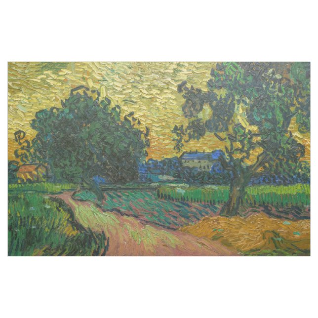 Vincent van Gogh - Landskap i skymning Tyg (Yard)