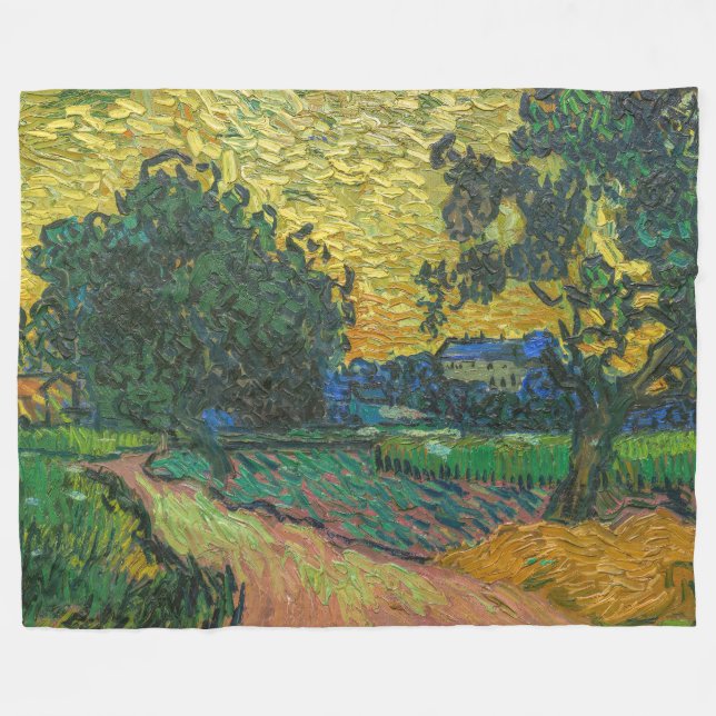 Vincent van Gogh - Landskap i Twilight Fleecefilt (Framsidan (Horisontell))