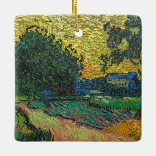 Vincent van Gogh - Landskap i Twilight Julgransprydnad Keramik (Framsida)