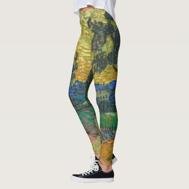 Vincent van Gogh - Landskap i Twilight Leggings (Vänster)
