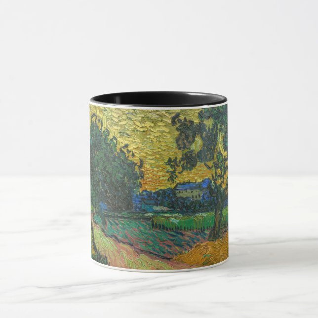 Vincent van Gogh - Landskap i Twilight Mugg (Center)