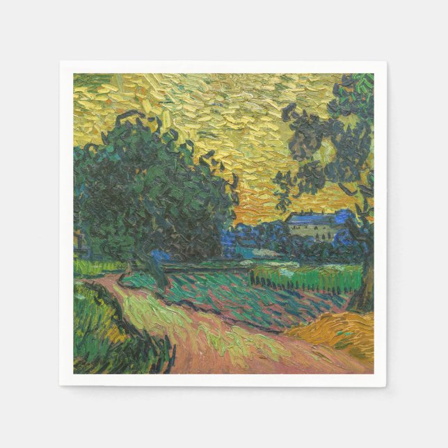 Vincent van Gogh - Landskap i Twilight Pappersservett (Framsidan)