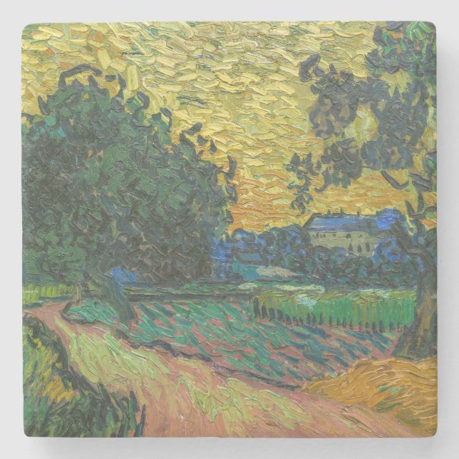 Vincent van Gogh - Landskap i Twilight Stenunderlägg (Framsidan)