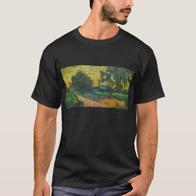 Vincent van Gogh - Landskap i Twilight T Shirt (Framsida)