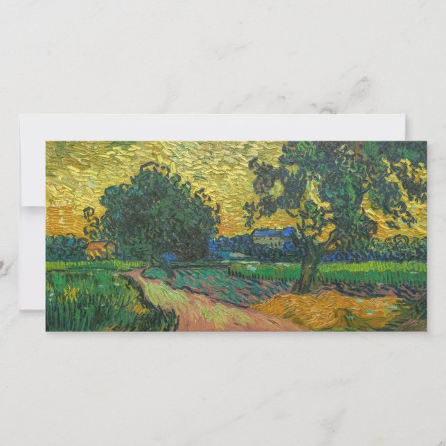 Vincent van Gogh - Landskap i Twilight Tack Kort (Framsida)