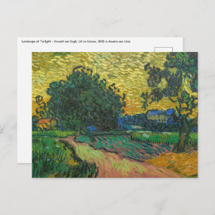 Vincent van Gogh - Landskap i Twilight Vykort