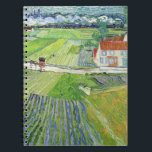 Vincent van Gogh - Landskap med Carriage & Tåg Anteckningsbok<br><div class="desc">Liggande med en Carriage och en Tåg - Vincent van Gogh,  Oil on Canvas,  1890,  Auvers</div>