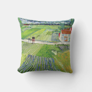 Vincent van Gogh - Landskap med Carriage & Tåg Kudde
