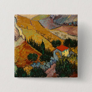 Vincent Van Gogh landskap med huset & Knapp