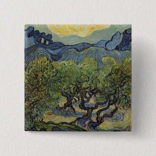Vincent Van Gogh - landskap med olivgröna träd Knapp