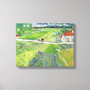 Vincent van Gogh - Landskap med vagn & tåg Canvastryck