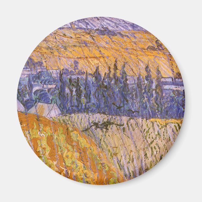 Vincent van Gogh - Landskap vid Auvers i regn Magnet (Framsidan)