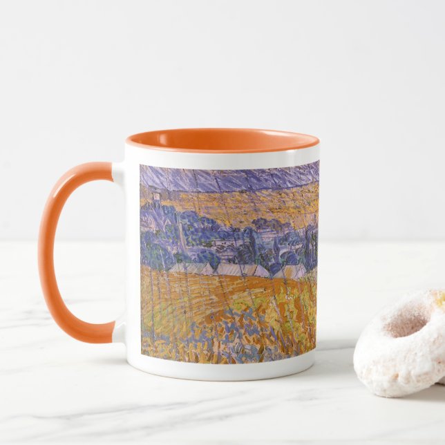 Vincent van Gogh - Landskap vid Auvers i regn Mugg (Med munk)