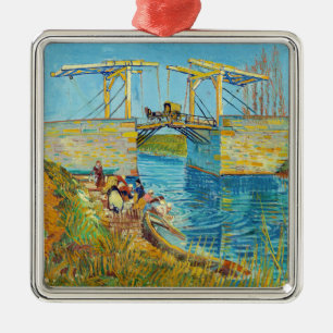 Vincent van Gogh - Langlois Bridge vid Arles #1 Julgransprydnad Metall