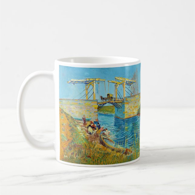 Vincent van Gogh - Langlois Bridge vid Arles #1 Kaffemugg (Vänster)