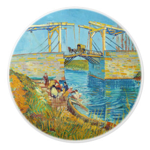 Vincent van Gogh - Langlois Bridge vid Arles #1 Knopp