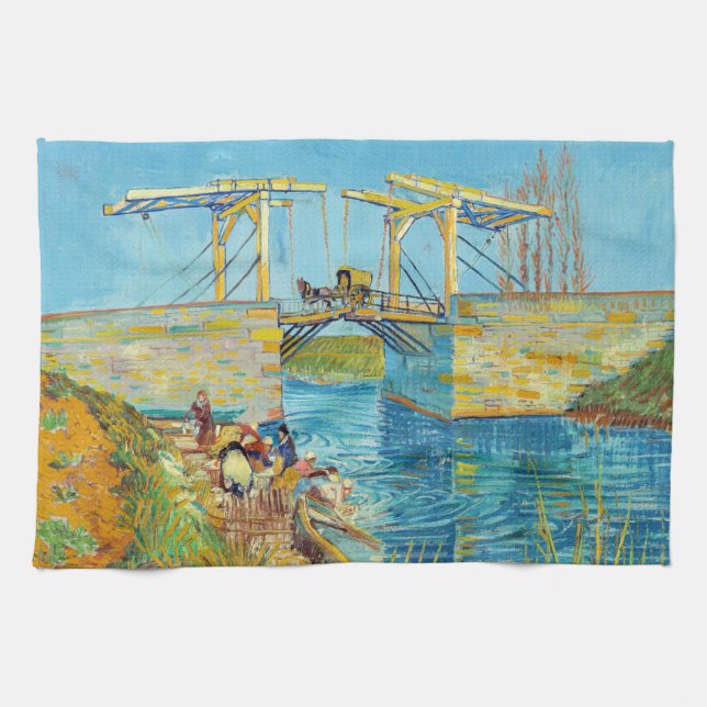 Vincent van Gogh - Langlois Bridge vid Arles #1 Kökshandduk (Horisontell)