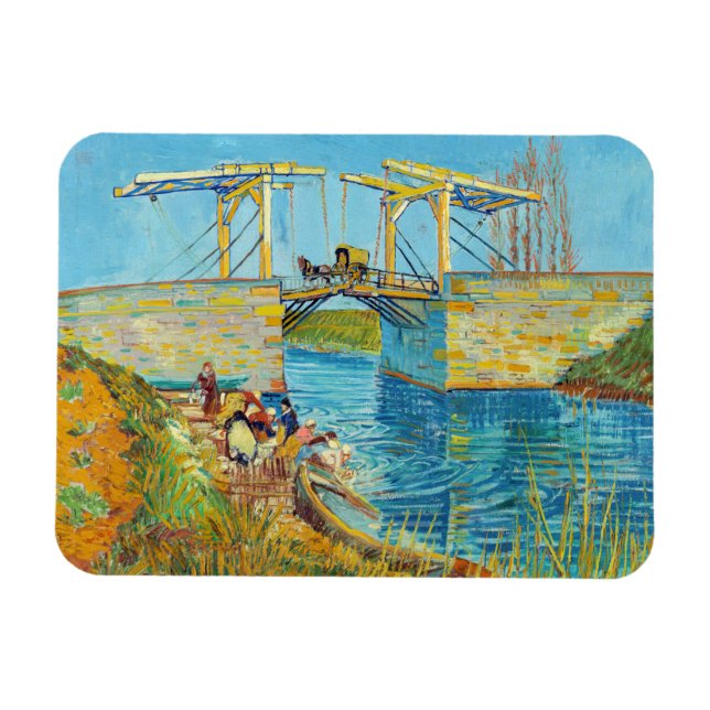 Vincent van Gogh - Langlois Bridge vid Arles #1 Magnet (Horisontell)