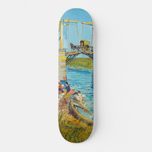 Vincent van Gogh - Langlois Bridge vid Arles #1 Mini Skateboard Bräda 18,5 Cm (Framsida)