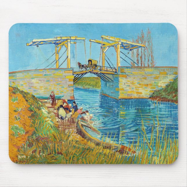 Vincent van Gogh - Langlois Bridge vid Arles #1 Musmatta (Framsidan)